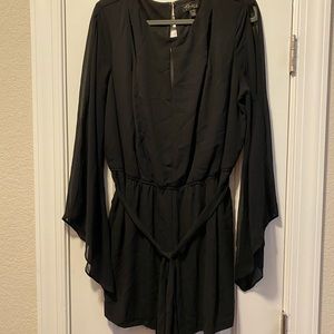 NEW Black Romper with Angel Sleeve